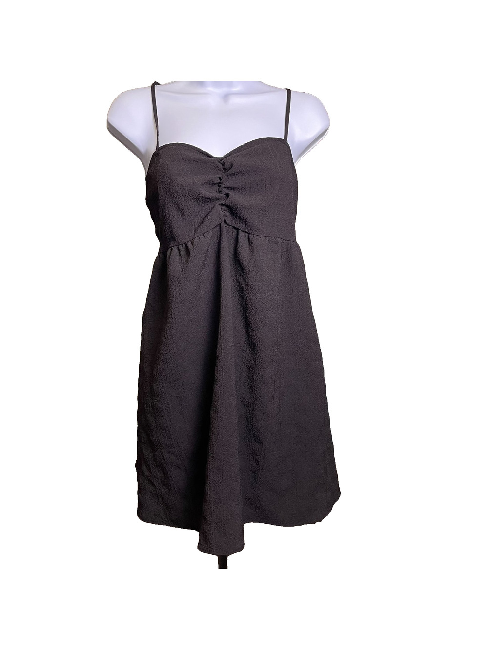 Divided By HM Mini Dress Womens Large Black Spaghetti Strap LBD Spring Summer